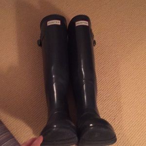 Tall Navy Hunter Rain Boots